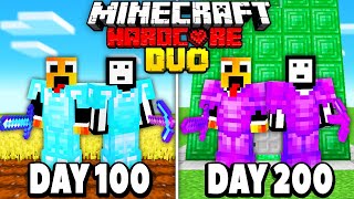 We Survived 200 Days In Hardcore Minecraft  DUO 100 days minecraft hardcore [upl. by Amla]