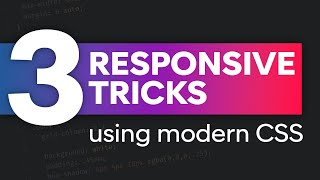 3 modern CSS techniques for responsive design [upl. by Eilema]