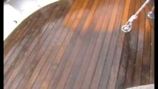 How to best clean a Teak Deck [upl. by Genovera]