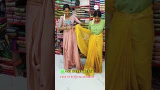 1minutes sarees available 1minutesarees readymadesaree weddingwear silksarees [upl. by Oinolopa]