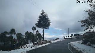 Dwarahat to Dunagiri during Snowfall  Uttarakhand Road Trip  India  Calming Music [upl. by Zetnod]