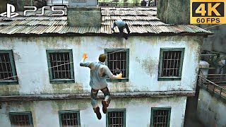 PS5 Uncharted 4 prison Escape Scene The most ICONIC Mission in Uncharted EVER 4K 60PFS [upl. by Axela]