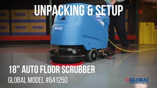 641250 Global Industrial Floor Scrubber Unpacking amp Setup [upl. by Noirod]