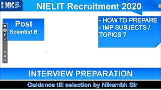 NIELIT NIC SCIENTIST B INTERVIEW PREPARATION  HOW TO PREPARE [upl. by Ryter74]