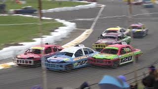 national saloon stock car heat 2  Skegness raceway 11724 [upl. by Yeniffit]