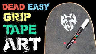 How To Easy Custom GripTape Art Tutorial [upl. by Wiskind]