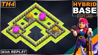 NEW BEST Town Hall 4 TH4FARMINGTROPHY Base with Copy link 2021  Clash of Clans [upl. by Dib544]