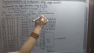 Implementation of Boolean function using 81 Multiplexer [upl. by Buxton]