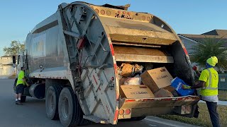 Massive Garbage Truck Compilation Roaring Old WM Rear Loaders in Clay County [upl. by Halyk]