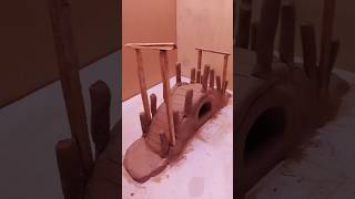 Making a pedestrian bridge using clay in a wonderful and amazing way [upl. by Ardnat]