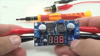 Regulador de Tensão Ajustável LM2596 Step Down DCDC com Display  Arduino [upl. by Sweet]