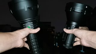 Lumintop GT110 7000lm 2720m vs Acebeam K75 v2 6300lm 2500m [upl. by Eva]