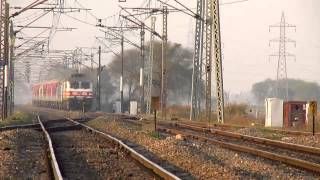 Sparking WAP5 quotRajdhani Kingquot Mumbai Rajdhani Goes Berserk at 140kmph [upl. by Bogey]