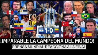 RENDIDOS PRENSA MUNDIAL REACCIONA a ARGENTINA Campeona 1 COLOMBIA 0 por la FINAL de la COPA AMERICA [upl. by Koffman]