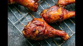 Crunchy Baked BBQ Chicken Drumsticks [upl. by Ytirehc]