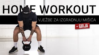 Vježbe s girjom za učinkovit rast mišića l Home Workout l GymBeam [upl. by Artenal]