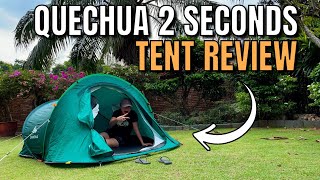 Quechua 2 Seconds Pop Up Tent TESTS amp REVIEW [upl. by Olrak]