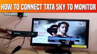 Connect Tata Sky to Monitor  How to Connect Tata Sky to Computer Monitor  Tata Sky HD to Monitor [upl. by Eibot]