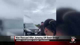 Man jumps into Atchafalaya River Basin from the basin bridge Friday [upl. by Demy175]