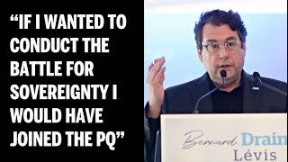 Bernard Drainville explains his decision to join the CAQ [upl. by Alameda]