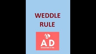 Weddle Rule made easy [upl. by Anirazc]