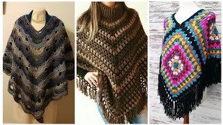 Impresionante y maravilloso poncho tejido a crochet granny square poncho pattern [upl. by Haret]