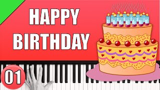 Happy Birthday  Piano Tutorial 1 [upl. by Akeemaj]