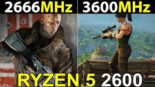 2666MHz vs 3600MHz RAM Test in 8 Games  Ryzen 5 2600 [upl. by Anirres645]