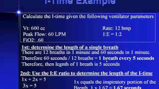 Mechnical Ventilator Calculations [upl. by O'Reilly]