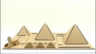 como hacer con carton las piramides de egipto egyptian pyramids with cardboard [upl. by Redmond]