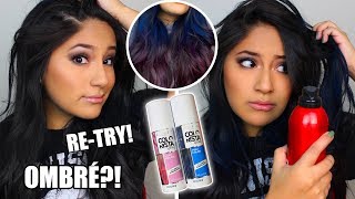 2ND TRY Does LOREAL COLORISTA SPRAY Work On Dark Hair Does Hairspray Help [upl. by Phillane]