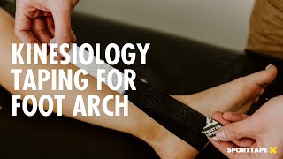 Kinesiology Taping for Plantar Fasciitis  How To Apply Kinesiology Tape for Arch Pain [upl. by Licha506]