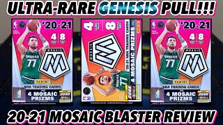 ULTRARARE GENESIS PULL  202021 Panini Mosaic Basketball Retail Blaster Box Review x3 [upl. by Leay]