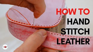 How To Hand Stitch Leather The Easy Way [upl. by Nagam]