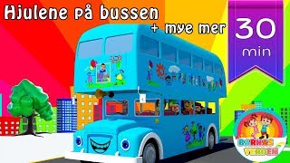 Hjulene på bussen og mye mer  Norske barnesanger [upl. by Neelrak]