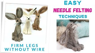 How To Needle Felt Firm Legs For Your Animals [upl. by Monto]