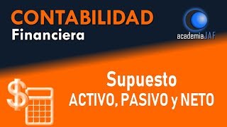 Ejercicio  supuestos de Activo Pasivo y Neto  Contabilidad Capítulo 4 curso básico  academia JAF [upl. by Neel995]