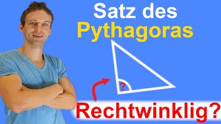 Ist das Dreieck rechtwinklig Prüfung durch Satz des Pythagoras  mit AufgabenLösung  LehrerBros [upl. by Attenat]