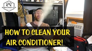 How to clean a window air conditioner remove the mold and make it smell better [upl. by Hestia338]