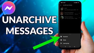 How To Unarchive Messages On Messenger [upl. by Ela779]