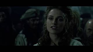 Pirates of the Caribbean The Curse of the Black PearlBest sceneGeoffrey RushKeira Knightley [upl. by Ebner527]