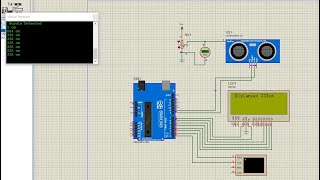 Simulate the ultrasonic HCSR04 sensor in proteus using arduino [upl. by Aland343]