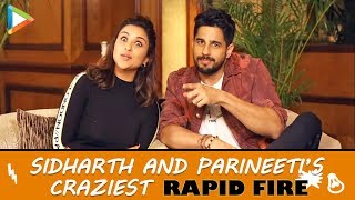 ROFL Sidharth amp Parineeti’s MOST HILARIOUS Rapid Fire  SRK  Saif Ali Khan  Jabariya Jodi [upl. by Naneik]