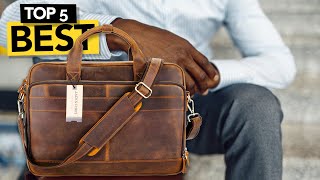 ✅ Best Leather Briefcase Messenger Bags 2022  Buyers Guide [upl. by Reivazx319]