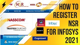 How to Register NSR for INFOSYS  Cognizant  TCS 2021 [upl. by Gelya]