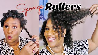 Sponge Rollers on Dry Hair  Comfortable overnight heatless curls [upl. by Faires490]