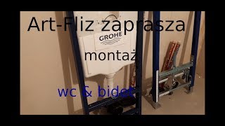 Montaż wc amp bidet  jak zamontować zestaw podtynkowy [upl. by Ardnuasac441]