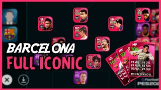 Plantilla FULL ICONIC del FC BARCELONA  PES 2021 Mobile  Rabanillo [upl. by Meeka]