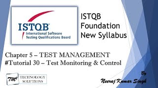 ISTQB Foundation Level  53 Test Monitoring and Control  Test Metrics  ISTQB Tutorials  CTFL [upl. by Groh157]