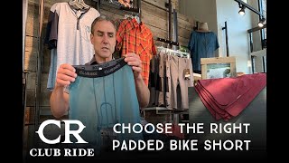 Mens Padded Bike Short Comparison  Club Ride Apparel [upl. by Marzi]